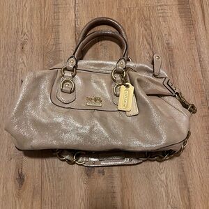 Coach Shimmering Beige Satchel